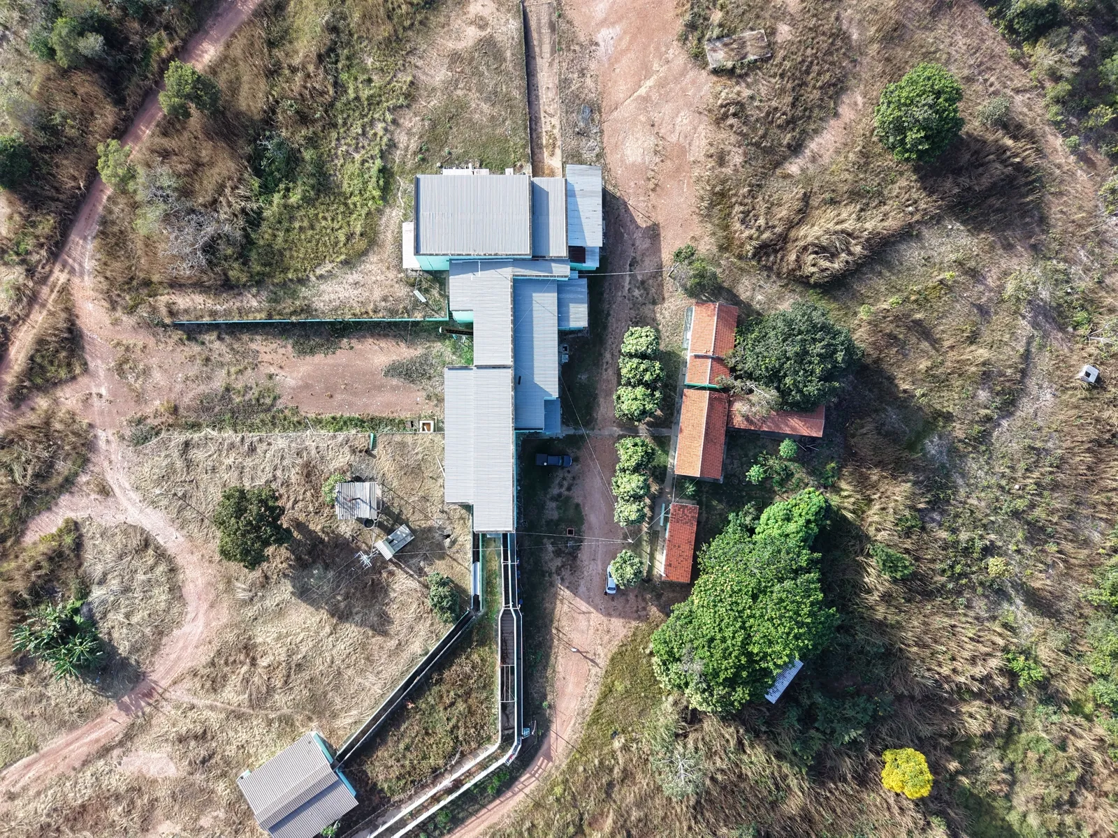 Vista aérea da propriedade